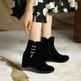 thumbnail image 6 of Tejiojio Fall Clearance Fashion All Match Mid Tube Boots Autumn And Winter Fleece Thick With Mid Heel Knight Boots, 6 of 9