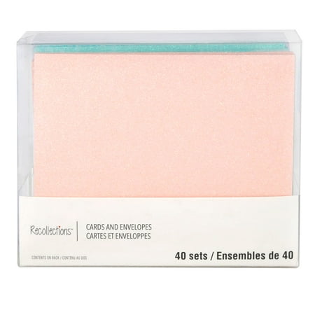 UPC: 0191518409383 | Glitter Pastel Cards & Envelopes by Recollections™ 4.25 x 5.5