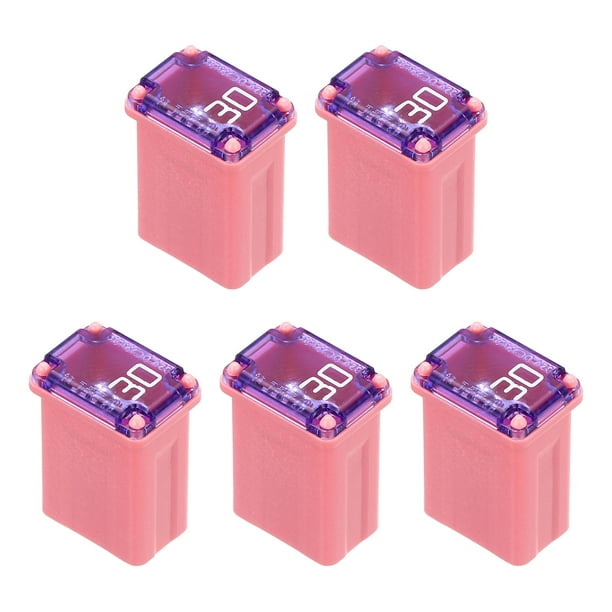 Uxcell 5Pcs Fusibles de Cartucho Micro 30A Kit de Fusibles Lentos para Protección Eléctrica del Automóvil