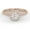 Rose Gold, variant on Double Row Halo Solitaire Engagement Ring, 0.95 Cttw Round Cut Lab Grown Diamond Rings for Women In 10K Solid Rose Gold F-G, VS-SI Quality Ring Size-4