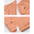 thumbnail image 7 of Endives Womens Cargo Pants Parachute Pants Baggy Wide Leg Pant Waterproof With Pockets Orange, 7 of 7