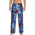 thumbnail image 2 of Picia Abstract Colorful Butterflies Mens Soft Woven Cotton Elastic Waistband Sleep Pajama Pant Lounge Sleep Pant With Pockets And Drawstring-Small, 2 of 9