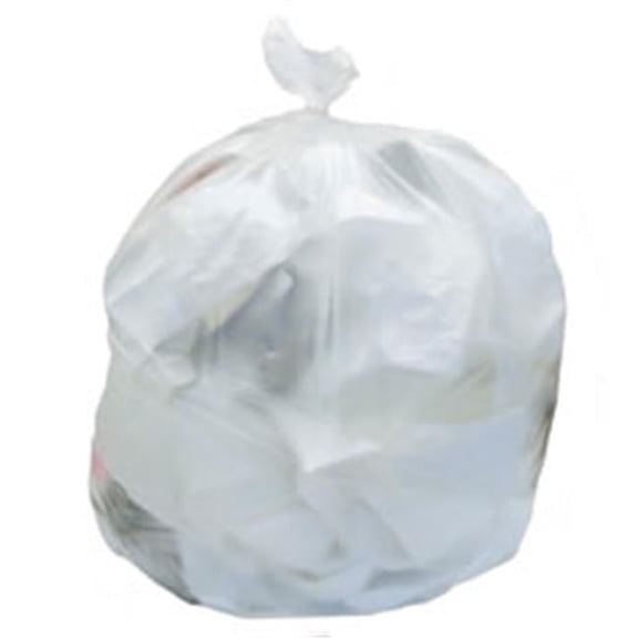 60 x 38 in. High-Density Coreless Can Liners - 60 gal, 22 Micron, Natural