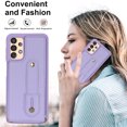 thumbnail image 6 of ELEHOLD Samsung Galaxy A13 4G Wallet Case, Flip Card Slots Magnetic Button Kickstand Function Non-Slip Wristband Crossbody Shoulder Strap for Samsung Galaxy A13 4G Fashion Leather Case,Purple, 6 of 7