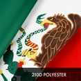 thumbnail image 5 of G128 2 Pack: Mexico Mexican Flag | 4x6 Ft | ToughWeave Series Embroidered 300D Polyester | Country Flag, Embroidered Design, Indoor/Outdoor, Brass Grommets, 5 of 8