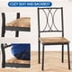 thumbnail image 5 of Yeshouse Juego de mesa de comedor - mesa de cocina con 2 sillas tapiz, mesa de cocina cuadrada para espacio pequeño, apartamento, comedor, ahorro de espacio (asiento MDF), 5 of 8