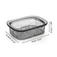 thumbnail image 4 of Unique Bargains 1 Pc Waterproof Soap Holder Ripple Style Gray Soap Holder for Bathroom 5.51"x4.13"x1.65", 4 of 6