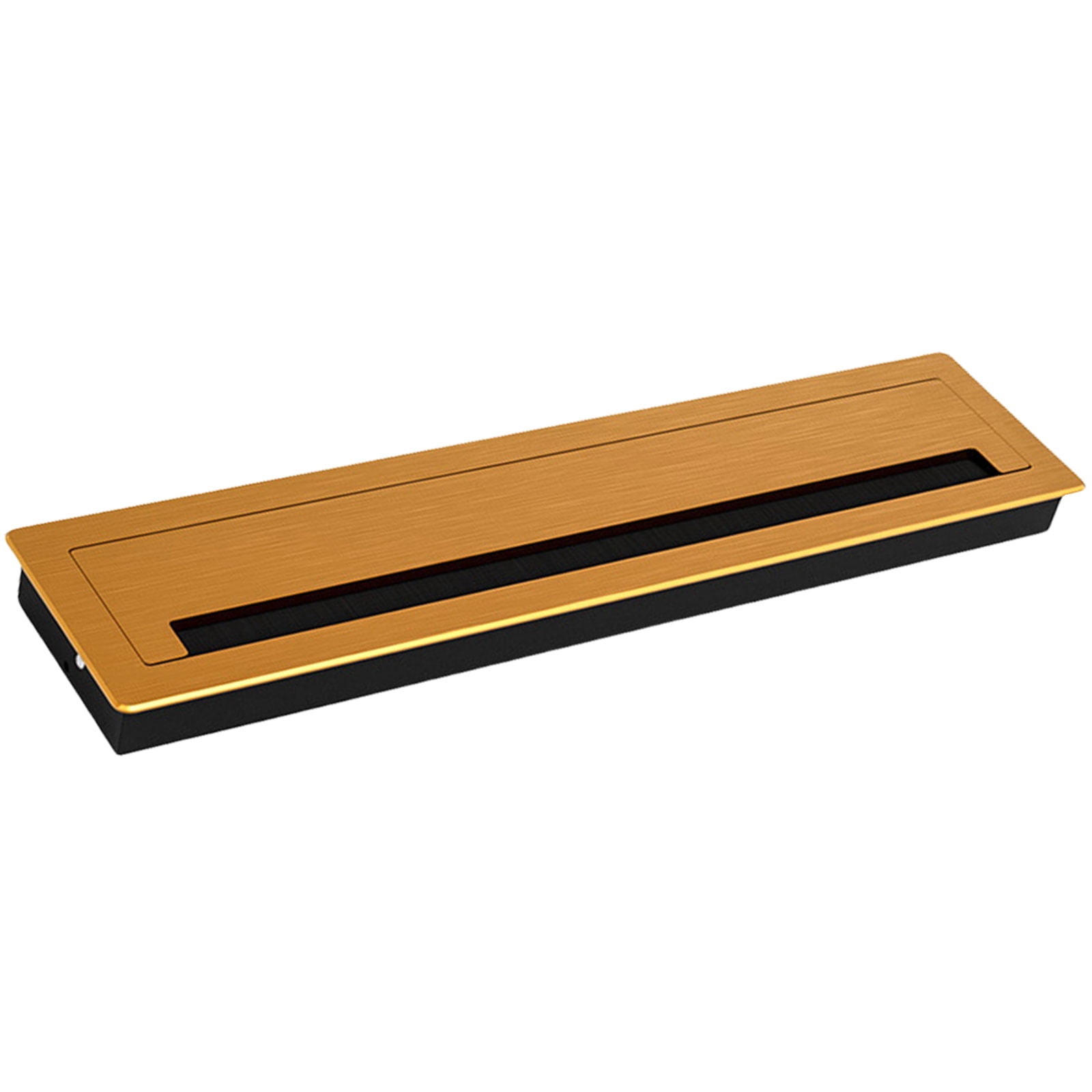 Brushed Aluminum Cable Hole Cover for Desk Rectangle Grommet Thickening Cover for Efficient Cord Management in Offices