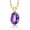 Amethyst - Checkerboard, February, variant on Gem Stone King 1.20 Ct Oval Mango Mystic Topaz 14K Yellow Gold Pendant with Chain