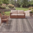 thumbnail image 4 of SAFAVIEH Courtyard Robert Striped Indoor/Outdoor Area Rug, 9' x 12', Light Grey/Black, 4 of 15