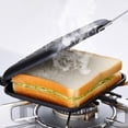 thumbnail image 3 of Sportteer Gas Stoves Sandwich Pan Detachable Sandwich Clamp Long Handle Sandwich Pan Aluminum Alloy Double Pie Cooker Portable Campfire Sandwich Maker Mountain Pie Maker Camping Cookware, 3 of 9