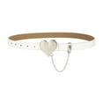 thumbnail image 1 of 105cm mujeres cintura ancha Cinch cinturón señoras niñas Metal hebilla vestido cintura cinturón Blanco Zulema cinturón de vestir, 1 of 7