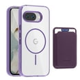 thumbnail image 3 of For Google Pixel 9A Magnetic Clear Wallet Phone Case,Magnetic Detachable Card Holder,Compatible with Mag-Safe,Military-Grade Protection,Shockproof Transparent Thin Fit Phone Case,Purple, 3 of 7