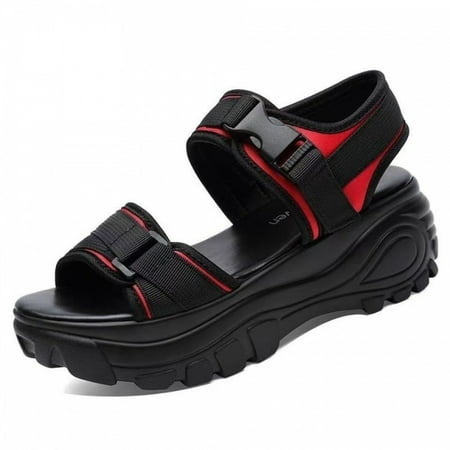 

Sandals Women‘s 2024 New Summer Wedge Platform Shoes Korean Casual Sports Sandals Roman Student Shake Shoes