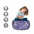 thumbnail image 2 of Boho Storage Toy Bag Chair, Pattern Design Outline Dreamcatchers and Roses, Stuffed Animal Organizer Washable Bag, Large Size, Lavender Dark Lavender, by Ambesonne, 2 of 3