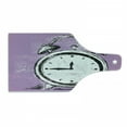 thumbnail image 1 of Hipster Cutting Board, Retro Alarm Clock with Grunge Effects Classic Vintage Sleep Graphic, Decorative Tempered Glass Cutting and Serving Board, Wine Bottle Shape, Purple White Black, by Ambesonne, 1 of 1