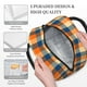 thumbnail image 3 of Balery Warm Orange Plaid Bolsa de Almuerzo para Mujeres, Caja de Almuerzo, Bolsa de Almuerzo Pequeña Impermeable, Tote de Almuerzo Reutilizable con Gran Capacidad, 3 of 6