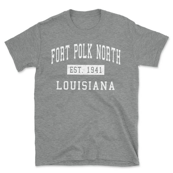 Fort Polk North Louisiana Classic Established Men's Cotton T-Shirt