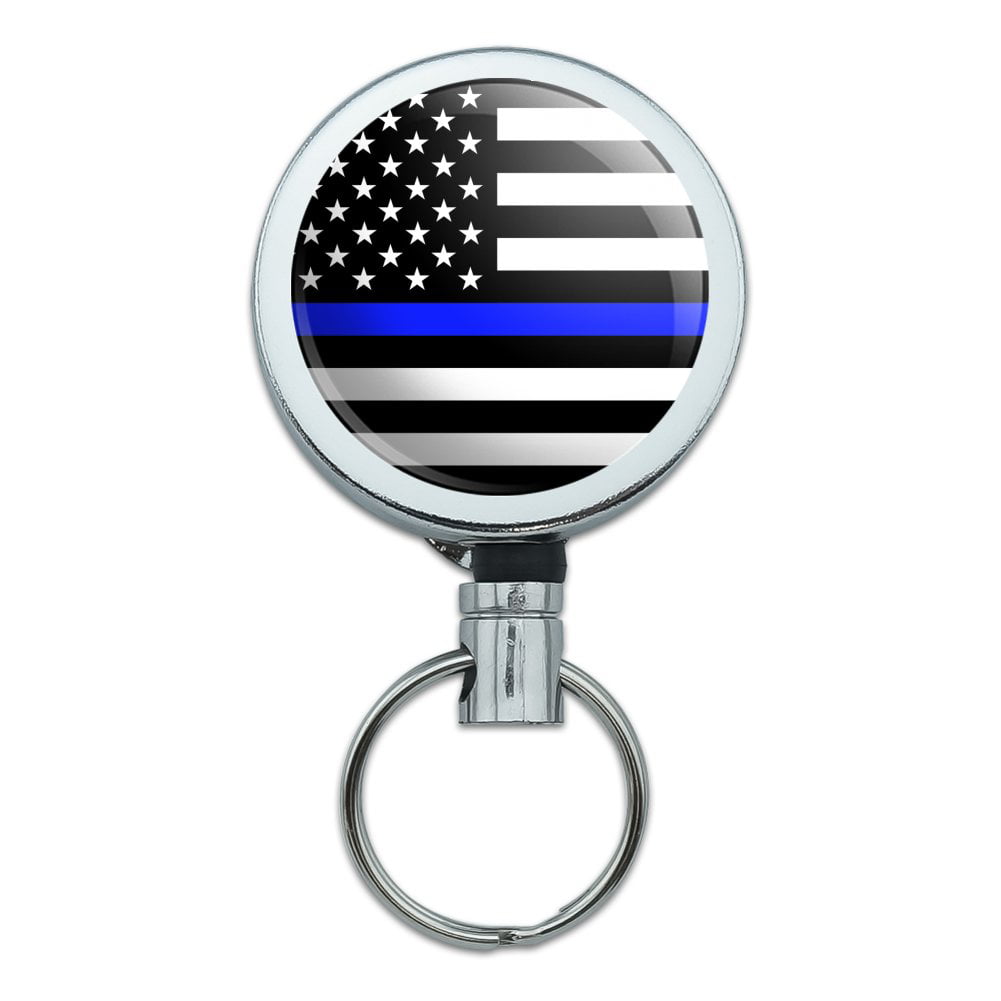 JESUS Epoxy 3D image Retractable Reel ID Badge Name Tag Holder Belt Clip Black 