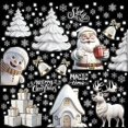 thumbnail image 5 of VEYLIN Xmas Window Clings Decoration, Christmas Window Stickers Static Snow Flakes Stickers Fancy Merry Christmas Window Decals for Christmas Window D, 5 of 5