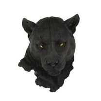 Dtchengua Premium Wall-Mounted Animal Busts - Wolf/Leopard/Bear Head Sculpture Set, Hand-Carved Polyresin for Cabin/Office/Bar Decor | Rustic Lodge & Man Cave Wall Art