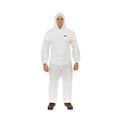 thumbnail image 2 of Body Filter 95+ Disposable Coverall Suits (White) | Breathable Cool Material - Professional Protective Body Suit for Dust, Spray, Paint, Insulation, and More (L, Attached Hood, Elastic Wrist & Ankle), 2 of 3