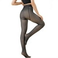 thumbnail image 5 of Women's Fleece Lined Winter Tights, Thermal Leggings with Fake Translucent Design, Thick Warm Pantyhose, Multiple Sizes, 5 of 5