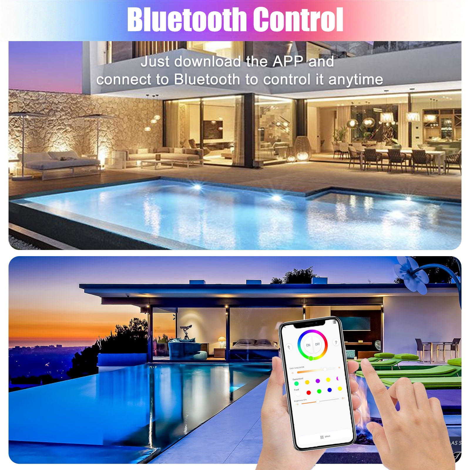 GU24 Smart LED Light Bulbs 4 Pack, Bluetooth Smart Bulb with Music Sync, 12W 1200LM Super Bright RGBCW Color Changing LED Bulb, 2700K-6500K, Dimmable, CFL Halogen Replacement (Not Support Alexa)