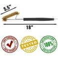 thumbnail image 4 of Grillaholics Essentials Brass Grill Brush - Safe for Porcelain & Ceramic Grill Grates, 4 of 8