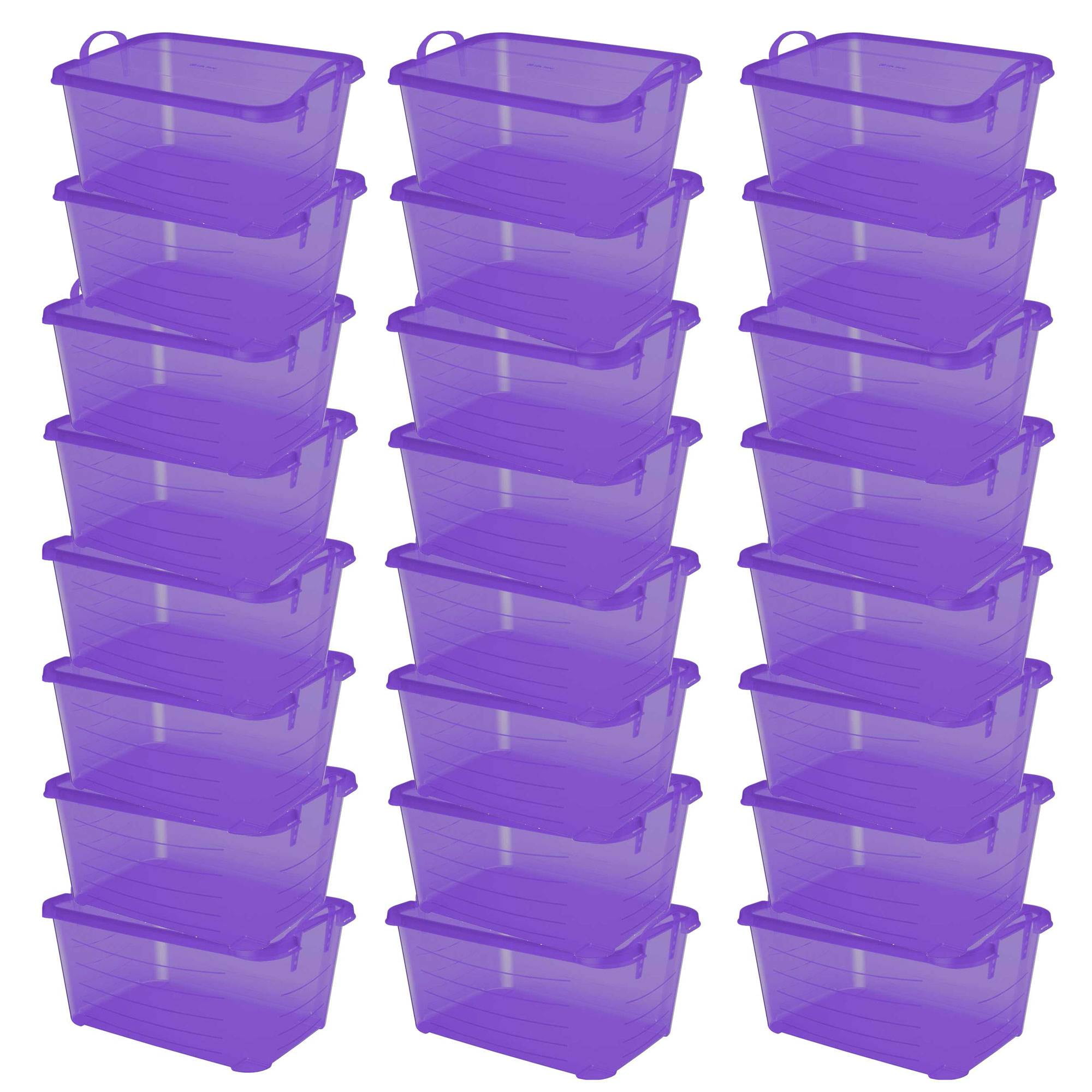 Life Story Purple Stackable Closet Storage Box Container, 55 Quart (24
