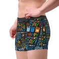 thumbnail image 2 of Sikiie Happy Father Day Print Men's Boxer Briefs, Elastic Waistband Boxer Briefs Leggings-Large, 2 of 5