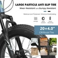 thumbnail image 2 of Ambifirner 20-Inch Fat Tire Mountain Bike – 7-Speed Shimano, Dual Disc Brakes & Front Suspension for Teens & Adults, All-Terrain City Commuter (Blue)​​, 2 of 7