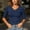 Navy, variant on Ankola Women's V Neck T Shirts Slim Fitted Half Sleeve Tops Basic Tees