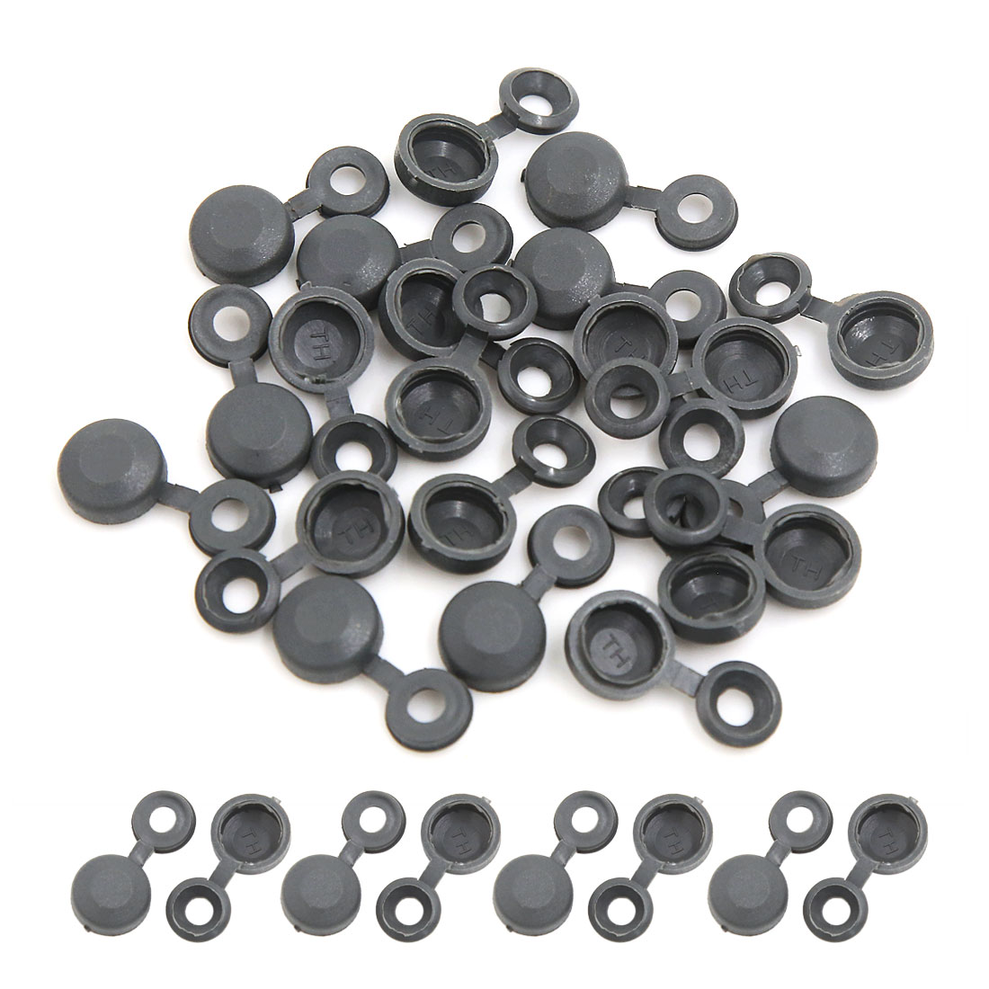 20pcs 4.5mm Hole Hinged Screw Cover Fold Snap Caps for Car Home