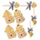 thumbnail image 5 of 1 Set Vibrant Bee Ornaments Honeycomb Decorations for Themed Parties Bridal Showers Spring Celebrations Reusable Easy Install Tiered Tray Decor, 5 of 5