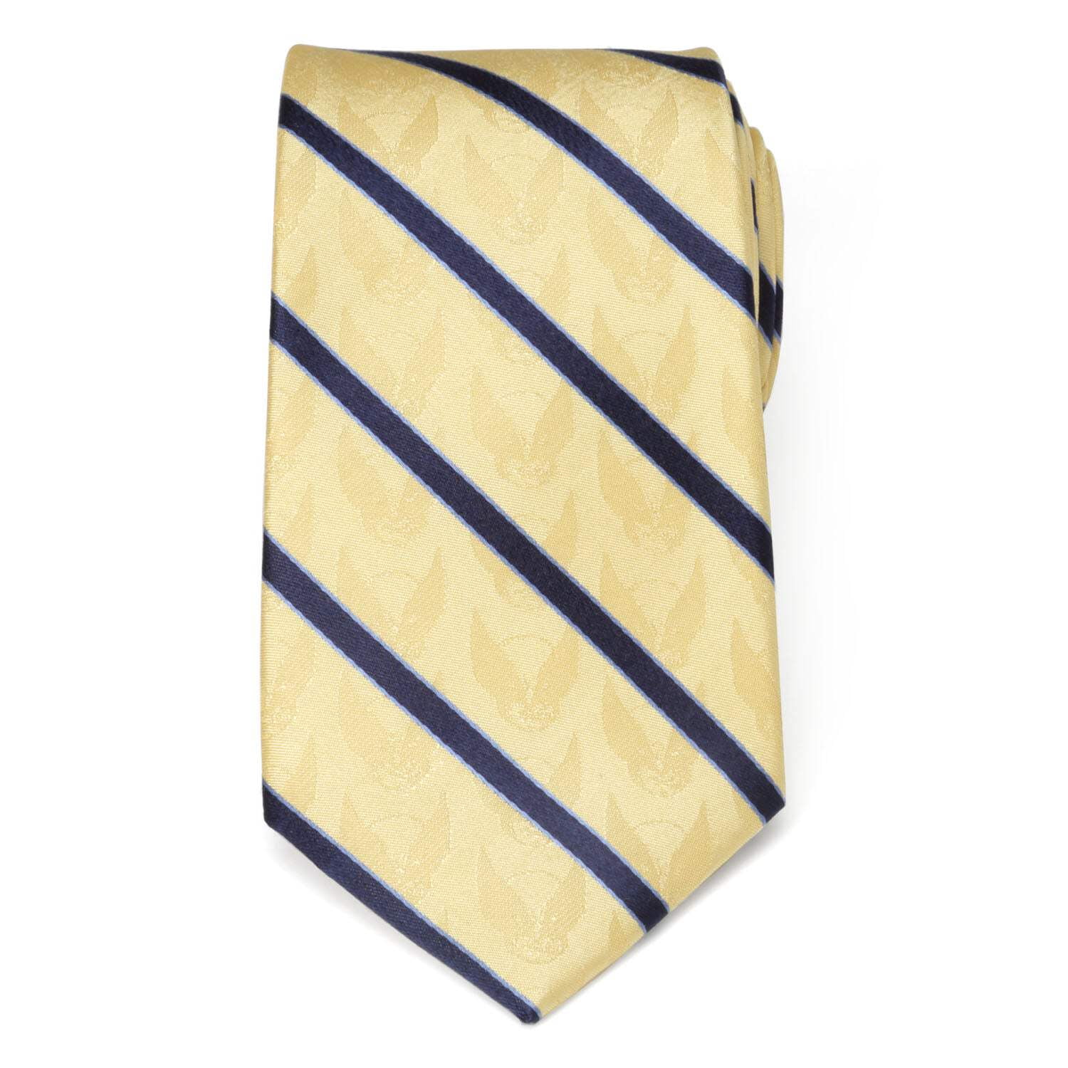 Wolverine Mask Yellow and Navy Silk Mens Tie
