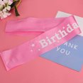 thumbnail image 2 of 5Pcs Party Shoulder Straps Pink Polyester Birthday Girl Ribbon Clothes Decoration Supplies, 2 of 8