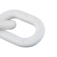 thumbnail image 6 of 13" x 3" White Marble Handmade Oval 3 Link Chain Sculpture, by DecMode, 6 of 15