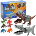 thumbnail image 1 of 2pcs Claw Chomper Toy with 6pcs Dinosaur Models Telescopic Spring Manipulator Toy Parent-children Interactive Animal Grabber Toy Gift for Kids Ages 3+, 1 of 2