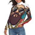 thumbnail image 2 of HOHOHO Santa Claus Women's Turtleneck Sweater Long Sleeve Ribbed Fitted Turtle Neck Casual Fall Winter Collection Top XL, 2 of 4