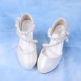 thumbnail image 2 of Girls Dress Shoes Mary Jane Flower Girl Low Heels Princess Shoes for Wedding Party, 2 of 8