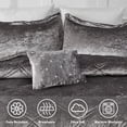 thumbnail image 5 of Regency Heights King/Cal King Size Comforter Sets, Velvet Bedding Comforter Set for All Seasons, Grey Bedding Set with Decor Pillow, 5 of 8