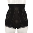 thumbnail image 4 of Pantalones cortos moldeadores de cuerpo, ropa interior ajustada Abdominal de cintura alta, calzoncillos de nailon para mujer, calzoncillos de levantamiento de cadera, negro XXL (para 90-110kg), 4 of 12