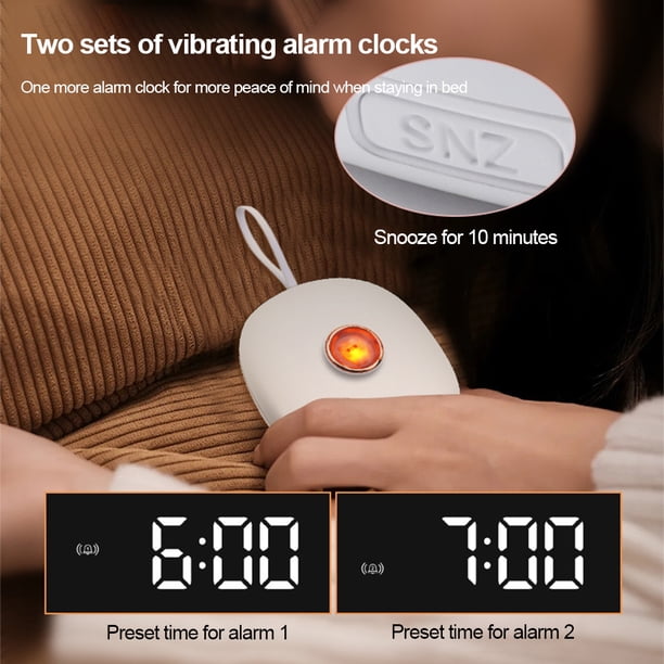Reloj despertador con silencio para mascotas, 2 modos de vibración, lindo multifuncional para dormitorio de estudiantes