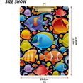 thumbnail image 3 of FMSHPON Tropical Fish Sea Clipboard Hardboard Wood Nursing Clip Board and Pull for Standard A4 Letter 13x9 inches, 3 of 7