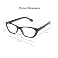 thumbnail image 5 of EYE ZOOM 3 Pairs Ladies Readers Cat Eye Style reading Glasses with Spring Hinge for Women, Black, Brown Tortoise and Red, +2.00 Strength, 5 of 6