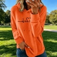thumbnail image 5 of CQONEPT Womens Fleece Lined Hooded Swetashirts Print Long Sleeve Pullovers Tops Casual Fall Winter Clothes with Pockets Orange XL, 5 of 7