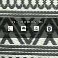 thumbnail image 6 of Outsunny Reversible Outdoor Rug, 9' x 18' Waterproof Plastic Straw Floor Mat, Portable RV Camping Carpet with Carry Bag, Large Floor Mat for Backyard, Deck, Picnic, Beach, Gray & Cream White Boho,, 6 of 9