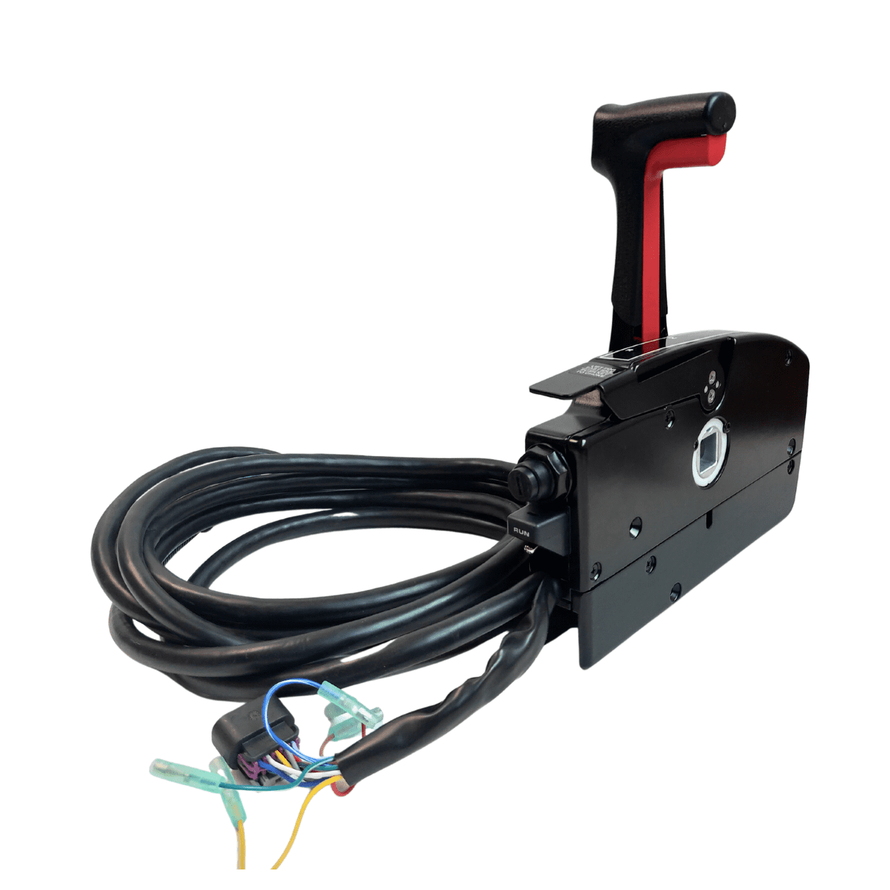 Outboard Engine Side Mount Remote Control Box 881170A13 Boat Throttle Control Fit for Mercury engines With Trim Switch 14pins 15FT Main Harness Pull to open