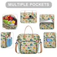 thumbnail image 2 of Beige Toned Dinosaur and Palm Tree Pattern Womens Lunch Box for Work,Insulated Large Lunch Bag for Tween and Teen,Loncheras Para Mujer,Leakproof Adult Lunch Bag for Work,Beach,Travel,Picnic,Camping, 2 of 7